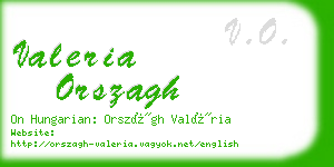valeria orszagh business card
